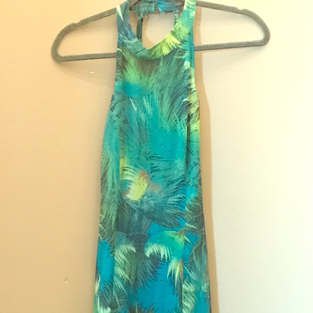 Tropical Print Maxi Dress